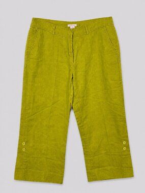 Isaac Mizrahi Linen Capri Pants